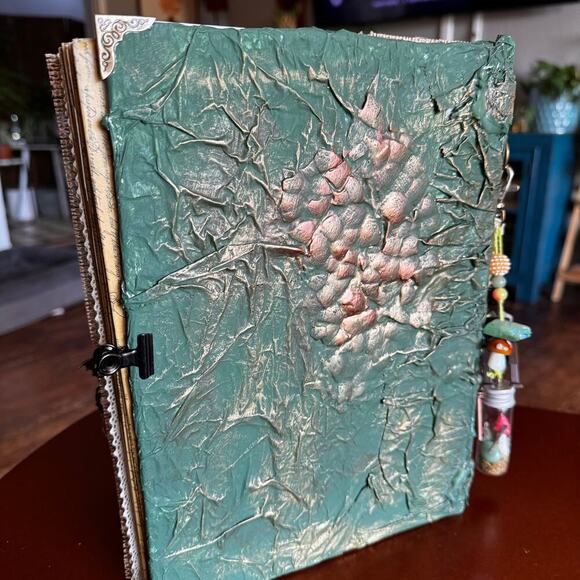 Handmade Dragon Junk Journal, Scrapbook With Tea Dyed Paper - Picture 6 of 9